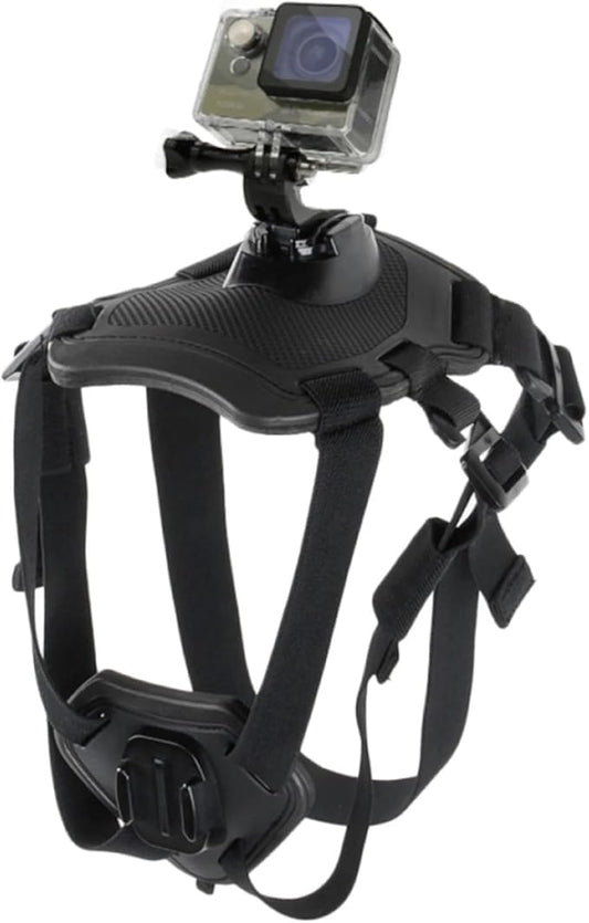 Dog Harness for Gopro, with 2 Mouting Base,Soft Adjustable for Small Medium and Large Dogs for Gopro 12 11 10 9 8 7 6 5 4 3, for DJI Osmo Pocket Camera and Insta360