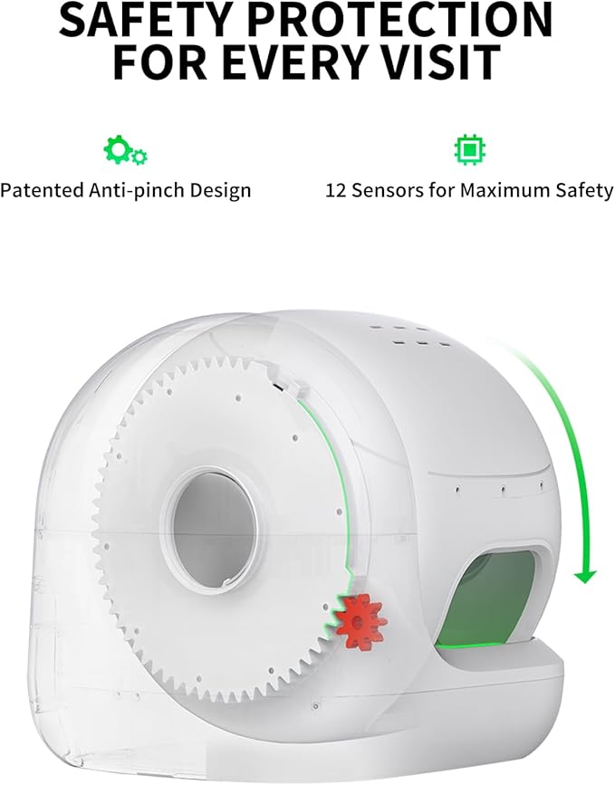 PETKIT 2025 New Purobot Max Pro Cat's Facial Recognition AI-Camera Automatic Cat Litter Box, 210° Wide Angle, 5G WiFi App Control Self Cleaning Cat Litter Box Large, Odor-Free & Integration Safety