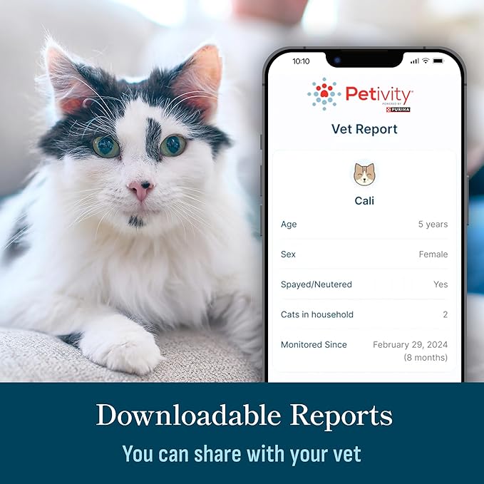 Purina Petivity Smart Litter Box Monitor Cat Weight Scale & Health Tracker - Monitor Litter Habits, Track Weight Accurately, AI Alerts & Monthly Reports, Phone App, Works for Multiple Cats